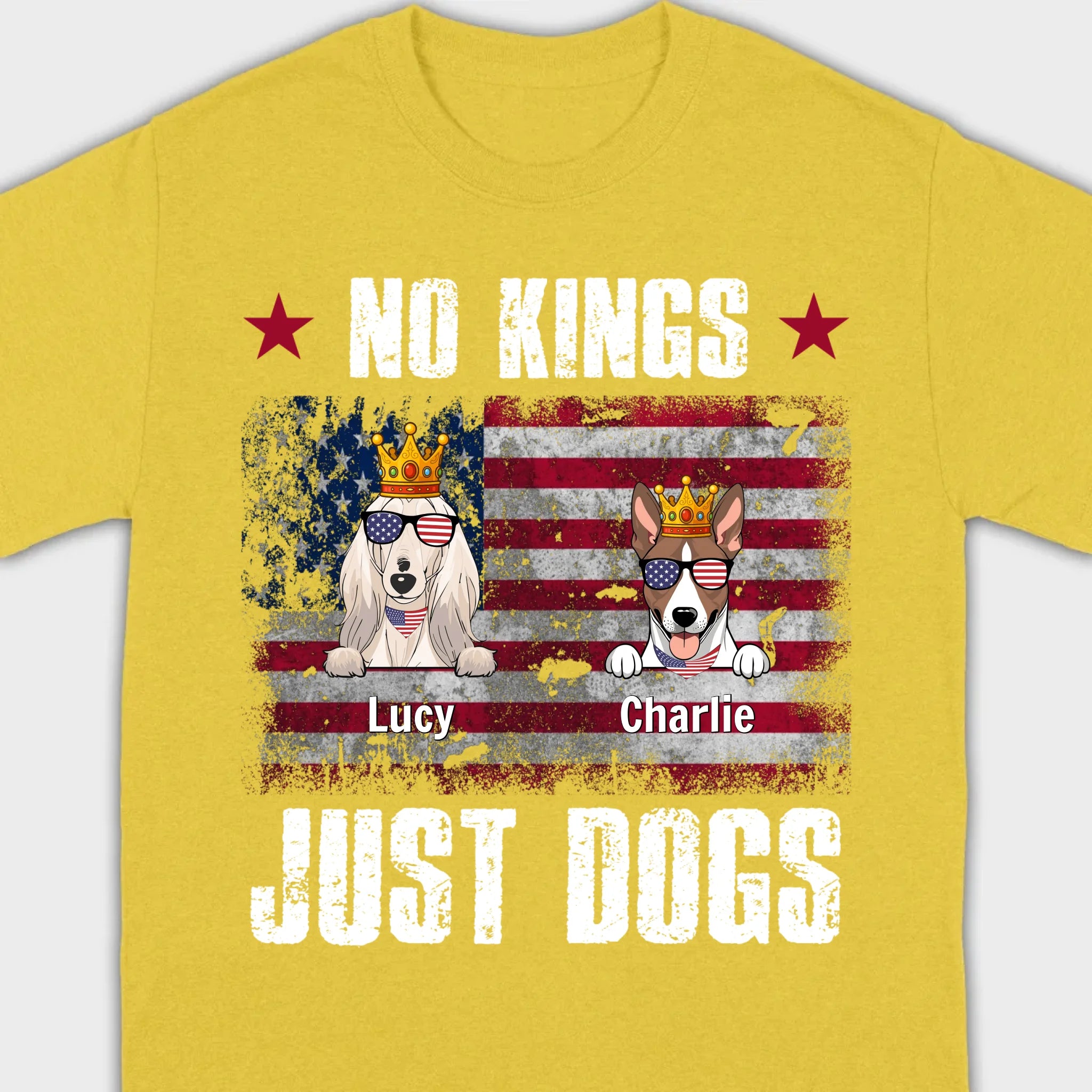 Custom “No Kings Just Dogs” Shirt – Personalized Dog Lover Tee | 89Prints