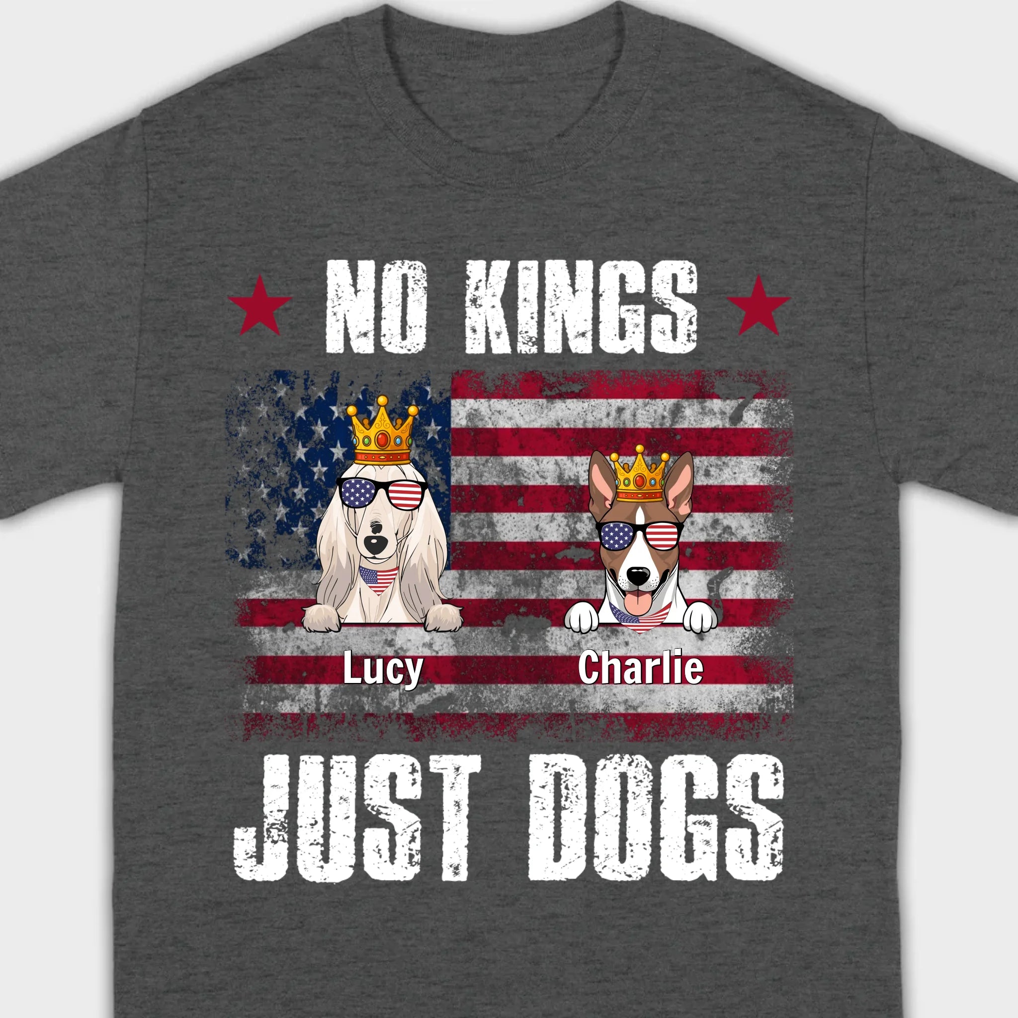 Custom “No Kings Just Dogs” Shirt – Personalized Dog Lover Tee | 89Prints