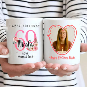 Blooming Sixty-Nine – Custom Floral Mug for Joyful Hearts - 89Prints