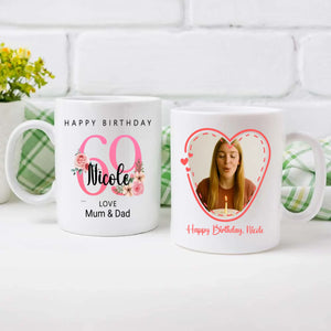 Blooming Sixty-Nine – Custom Floral Mug for Joyful Hearts - 89Prints