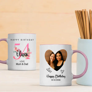 54 Years Loved – Personalized Birthday Mug with Heart | 89Prints