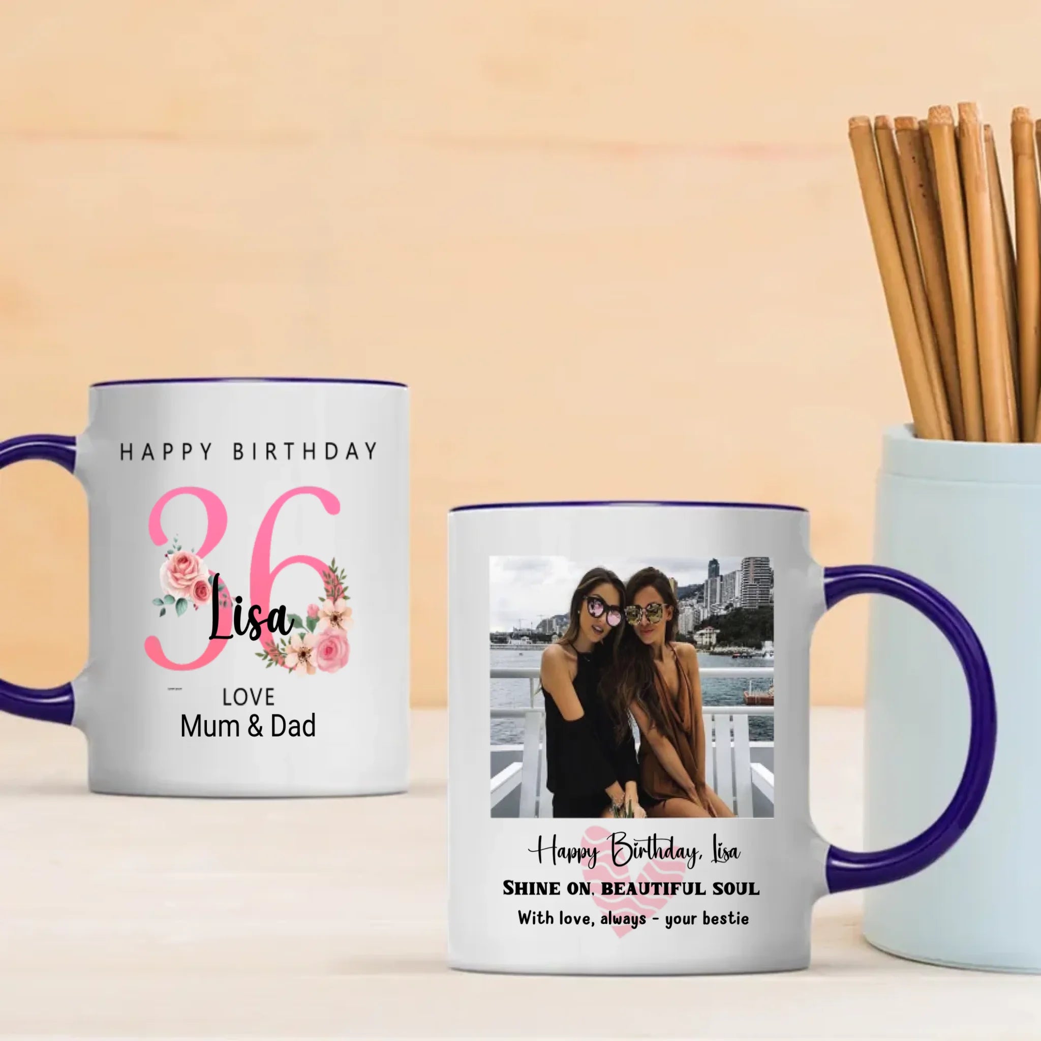 The Beauty of 36th – Custom Birthday Mug for Her | 89Prints
