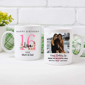 Sixteen and Shining – Personalized Birthday Mug | 89Prints