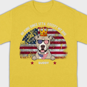 Custom No Kings Since 1776 Shirt – Personalized Dog Lover Tee | 89Prints