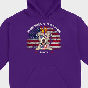 Custom No Kings Since 1776 Shirt – Personalized Dog Lover Tee | 89Prints