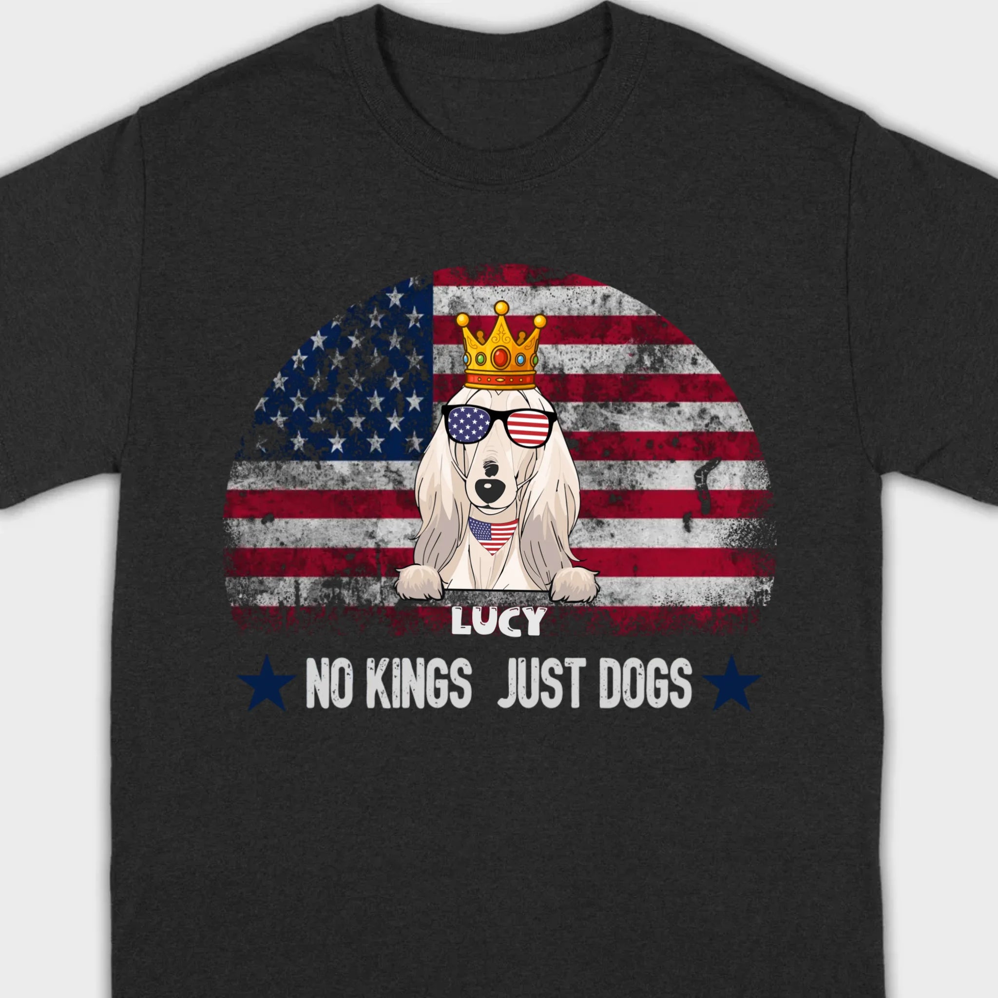 Custom No Kings Just Dogs Shirt – Personalized Patriotic Dog Lover T-Shirt | 89Prints