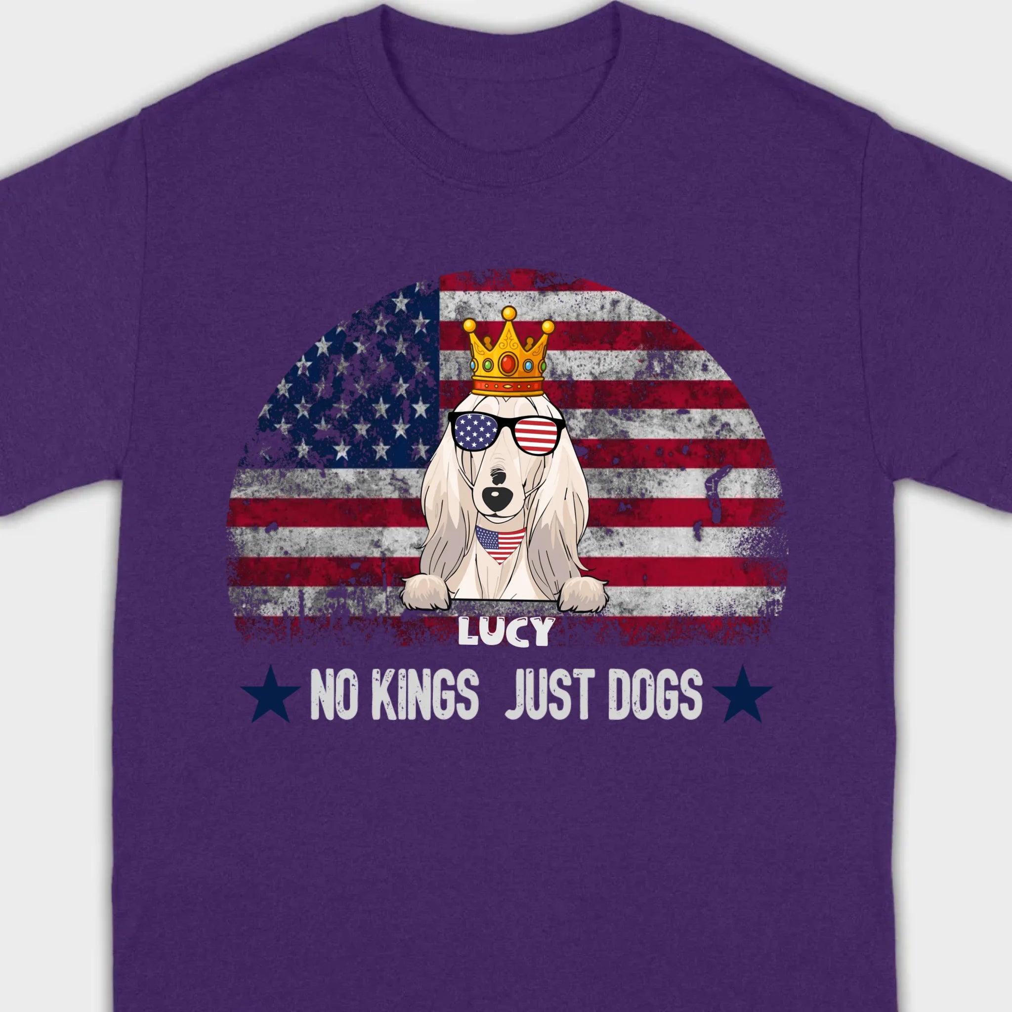 Custom No Kings Just Dogs Shirt – Personalized Patriotic Dog Lover T-Shirt | 89Prints