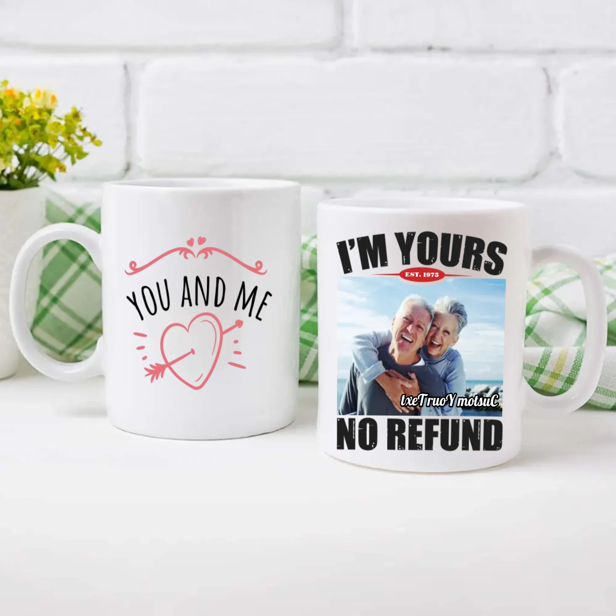 Custom Couple Mugs – You and Me / I’m Yours No Refund Personalized Gift | 89Prints
