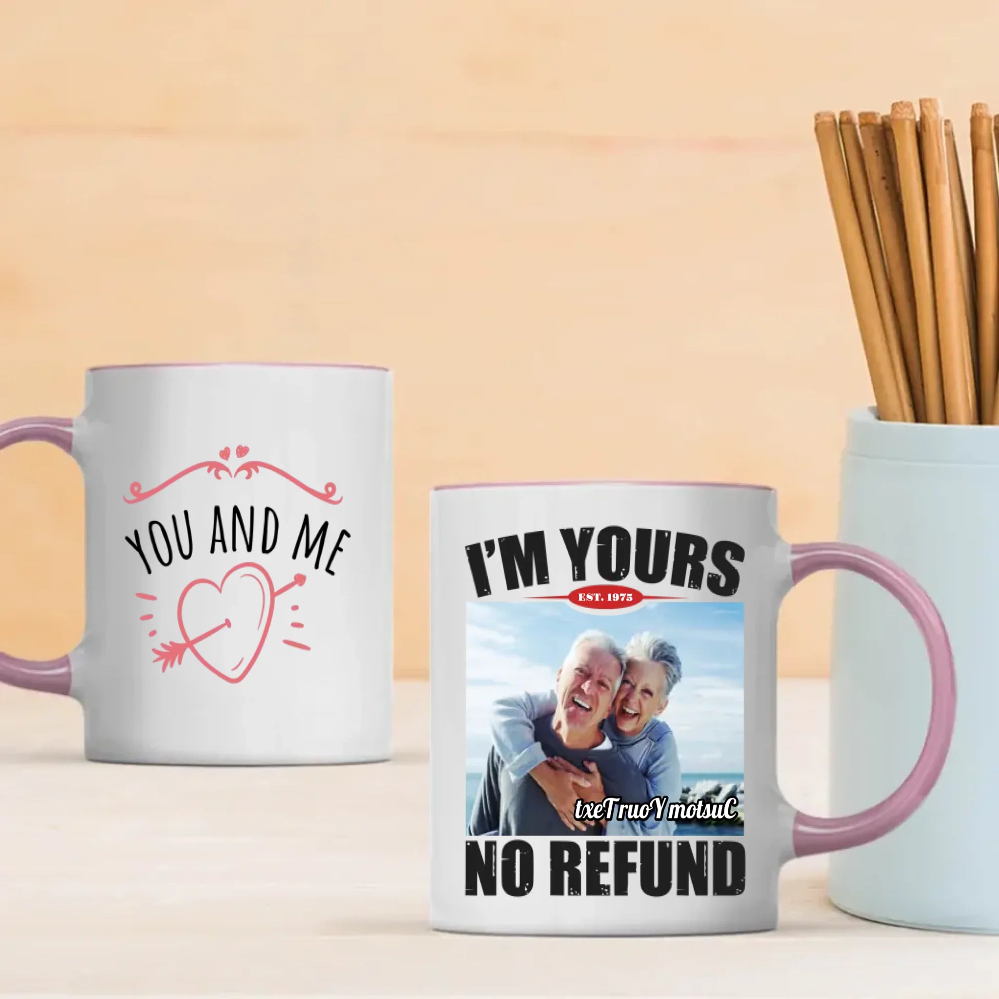 Custom Couple Mugs – You and Me / I’m Yours No Refund Personalized Gift | 89Prints