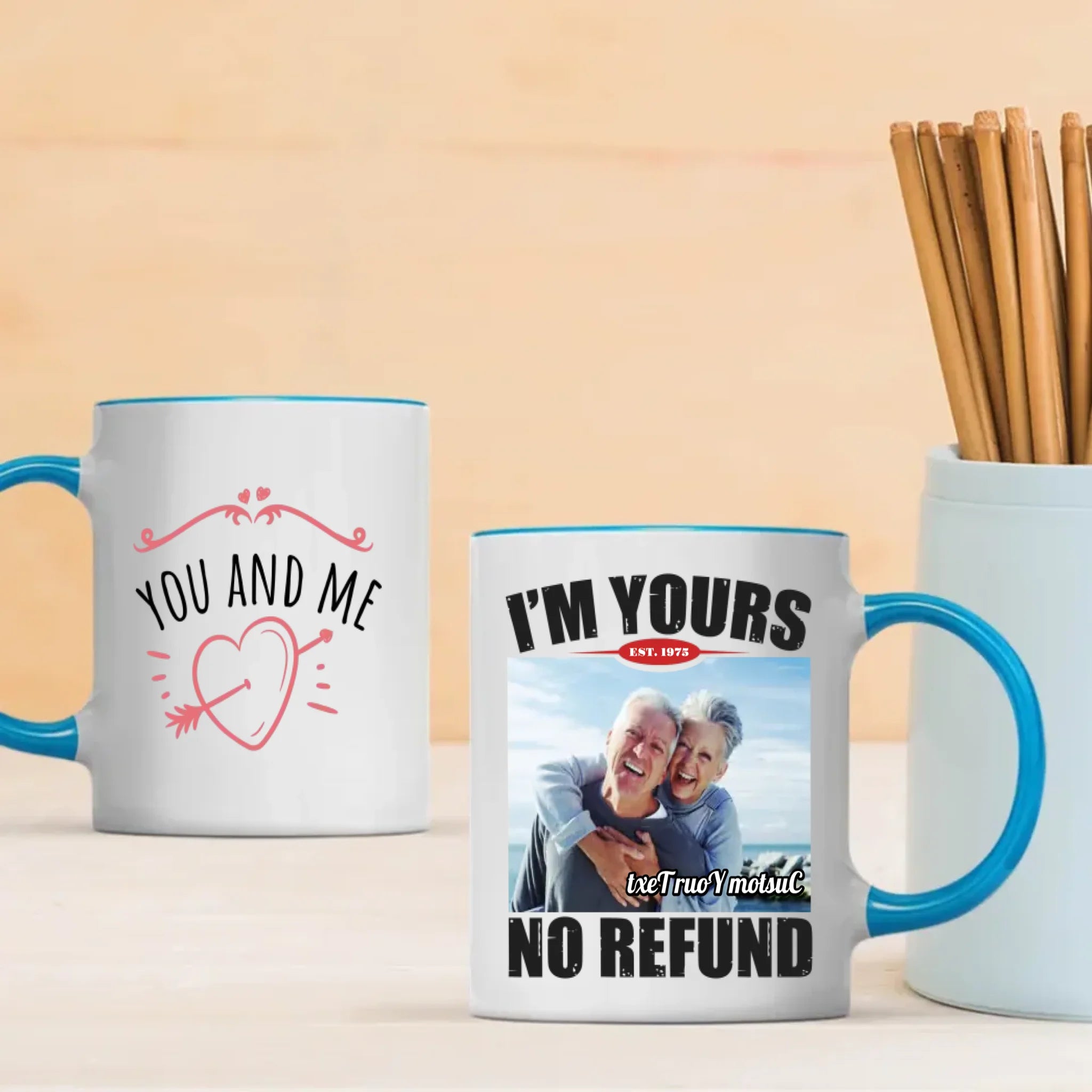 Custom Couple Mugs – You and Me / I’m Yours No Refund Personalized Gift | 89Prints
