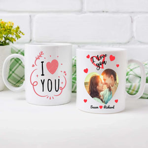 Custom Couple Mug with “I Love You” and Photo – The Perfect Unique Gift for Couples
