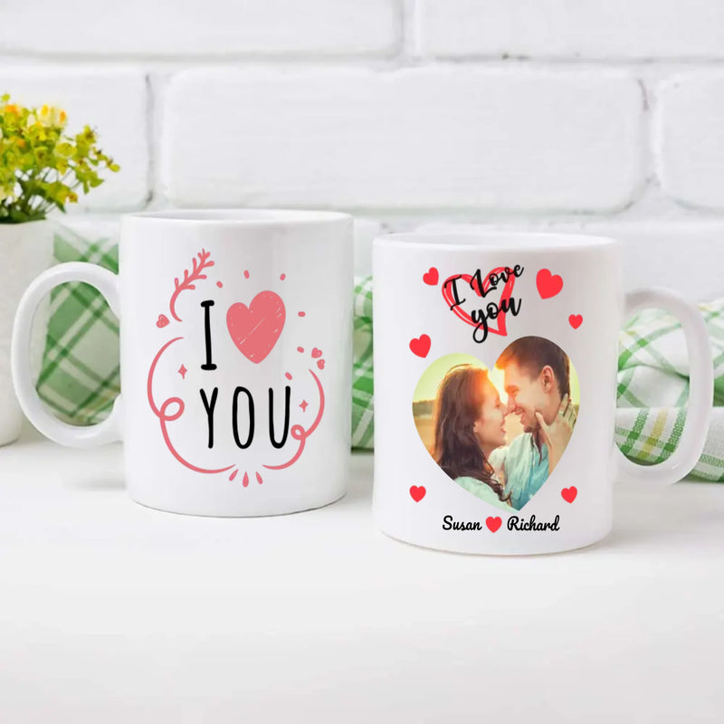 Custom Couple Mug with “I Love You” and Photo – The Perfect Unique Gift for Couples