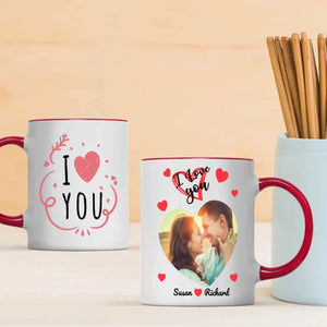 Custom Couple Mug with “I Love You” and Photo – The Perfect Unique Gift for Couples