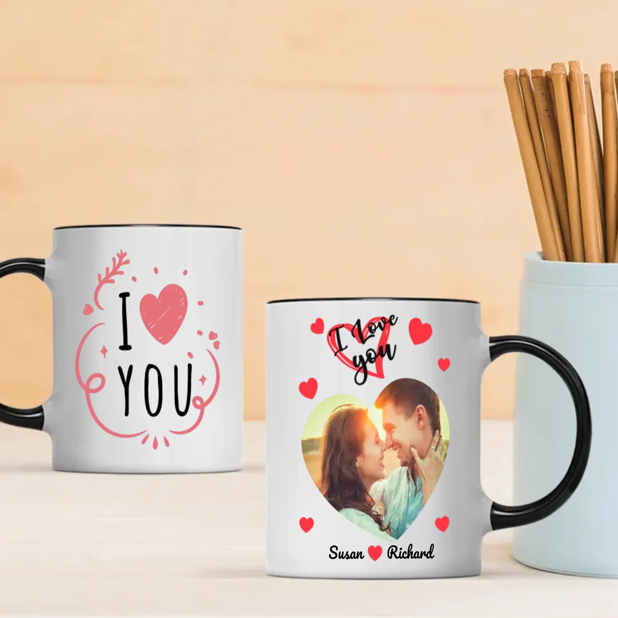 Custom Couple Mug with “I Love You” and Photo – The Perfect Unique Gift for Couples
