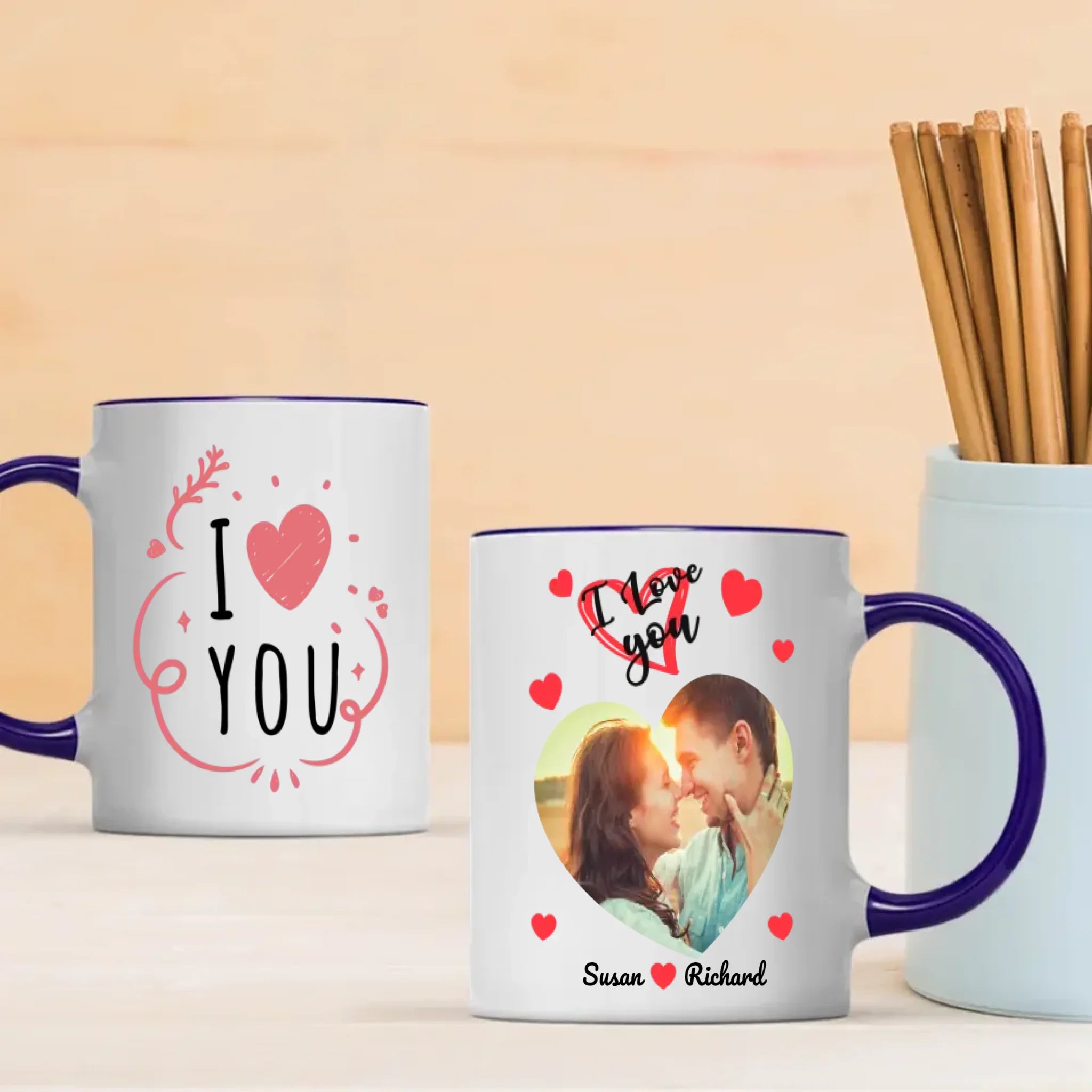 Custom Couple Mug with “I Love You” and Photo – The Perfect Unique Gift for Couples