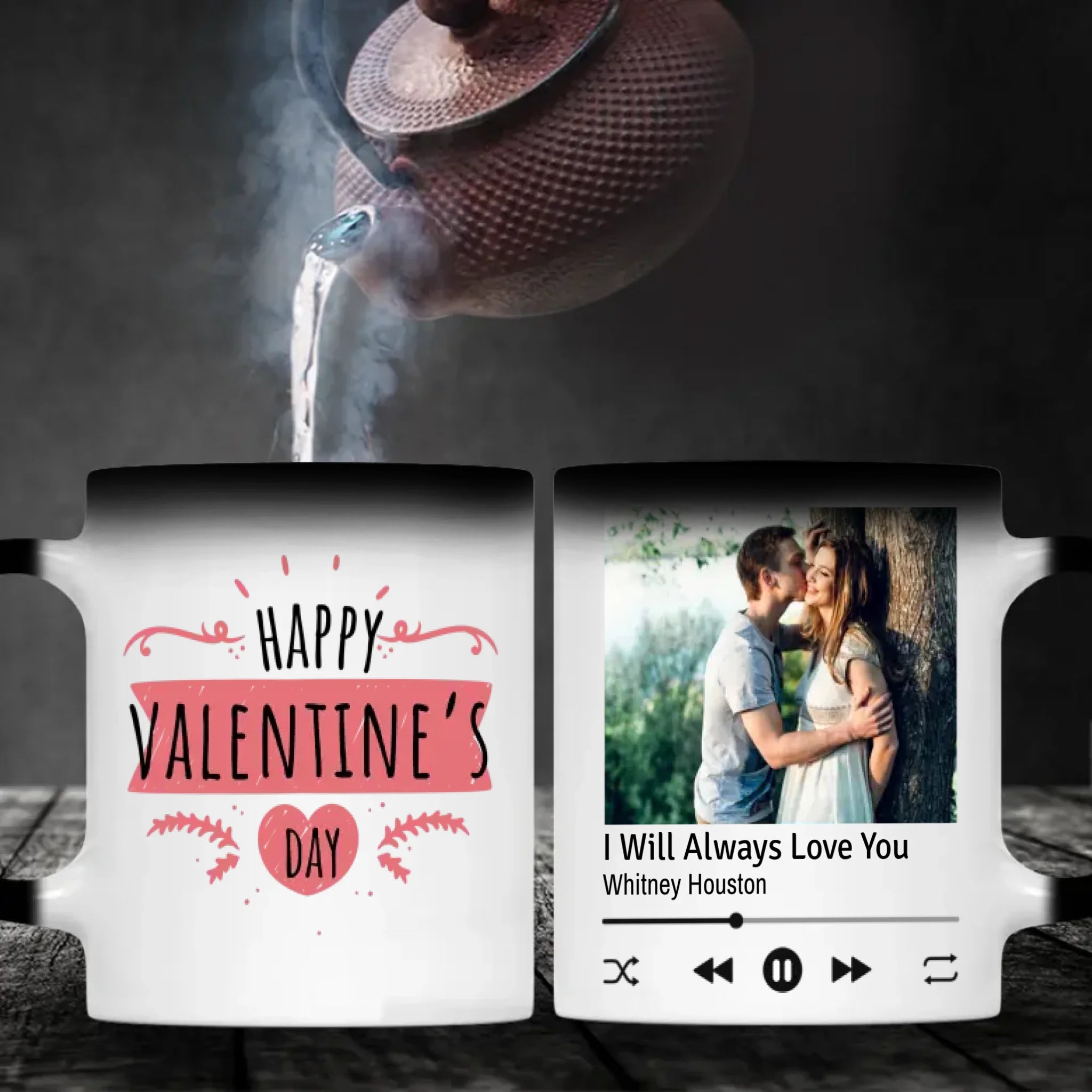 Personalized Happy Valentine Couple Mug with Photo A Romantic Gift Perfect for Couples - 89Prints