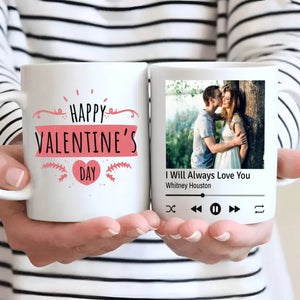 Personalized Happy Valentine Couple Mug with Photo A Romantic Gift Perfect for Couples - 89Prints