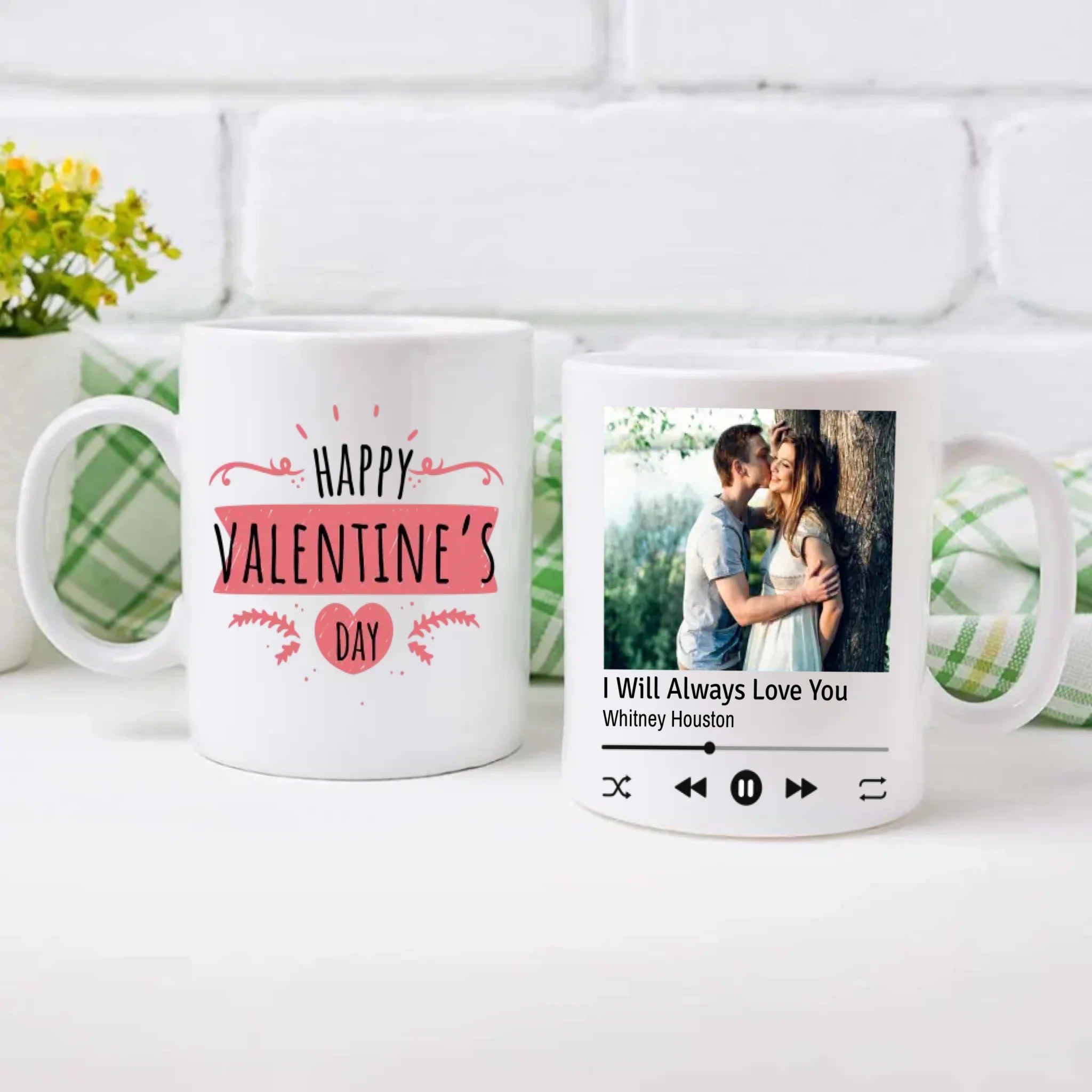Personalized Happy Valentine Couple Mug with Photo A Romantic Gift Perfect for Couples - 89Prints