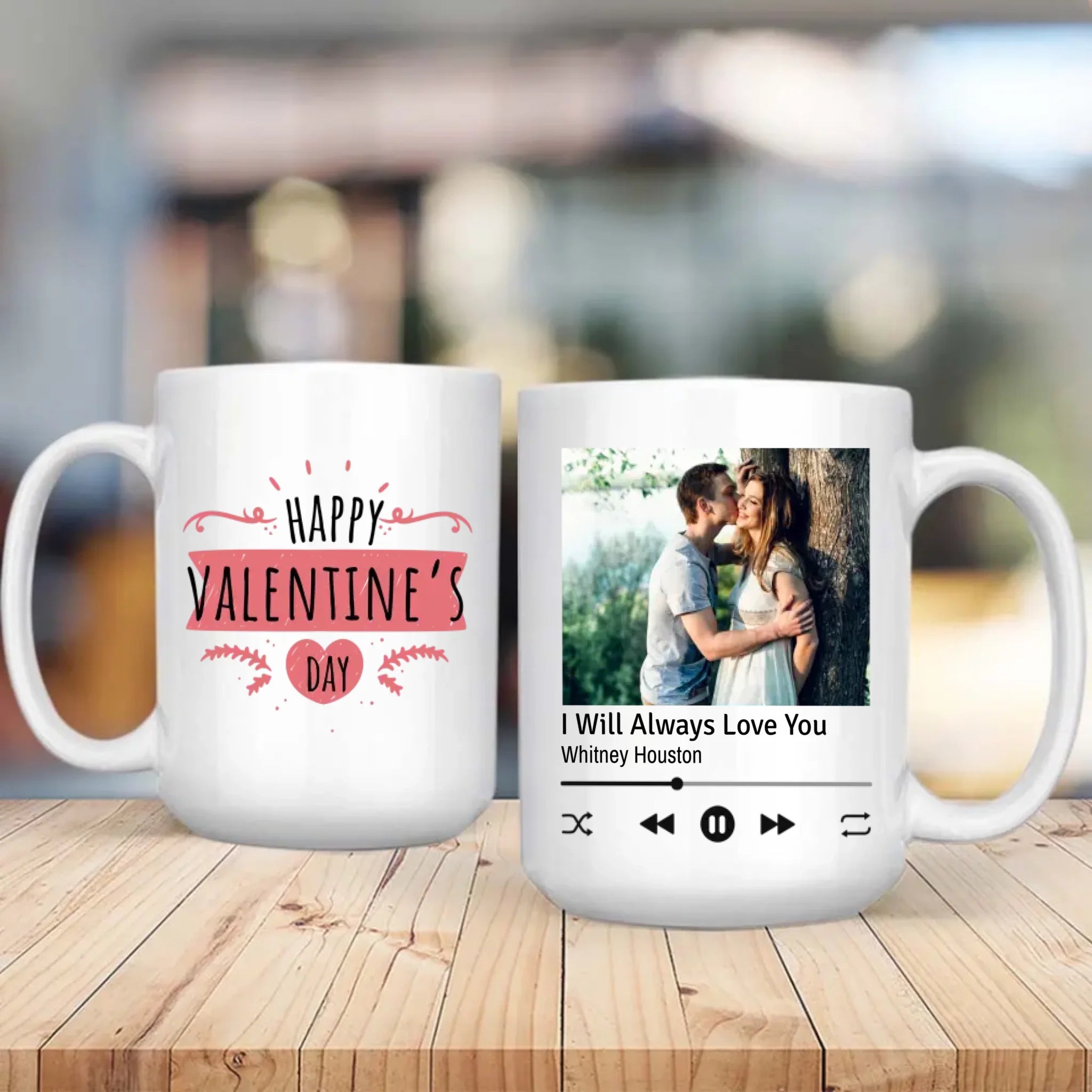 Personalized Happy Valentine Couple Mug with Photo A Romantic Gift Perfect for Couples - 89Prints