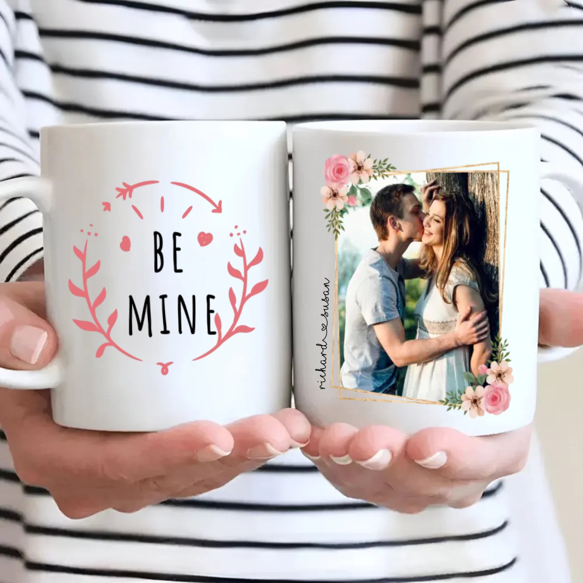 Be Mine Couple Mug with Custom Photo A Romantic Personalized Gift for Your Loved One - 89Prints