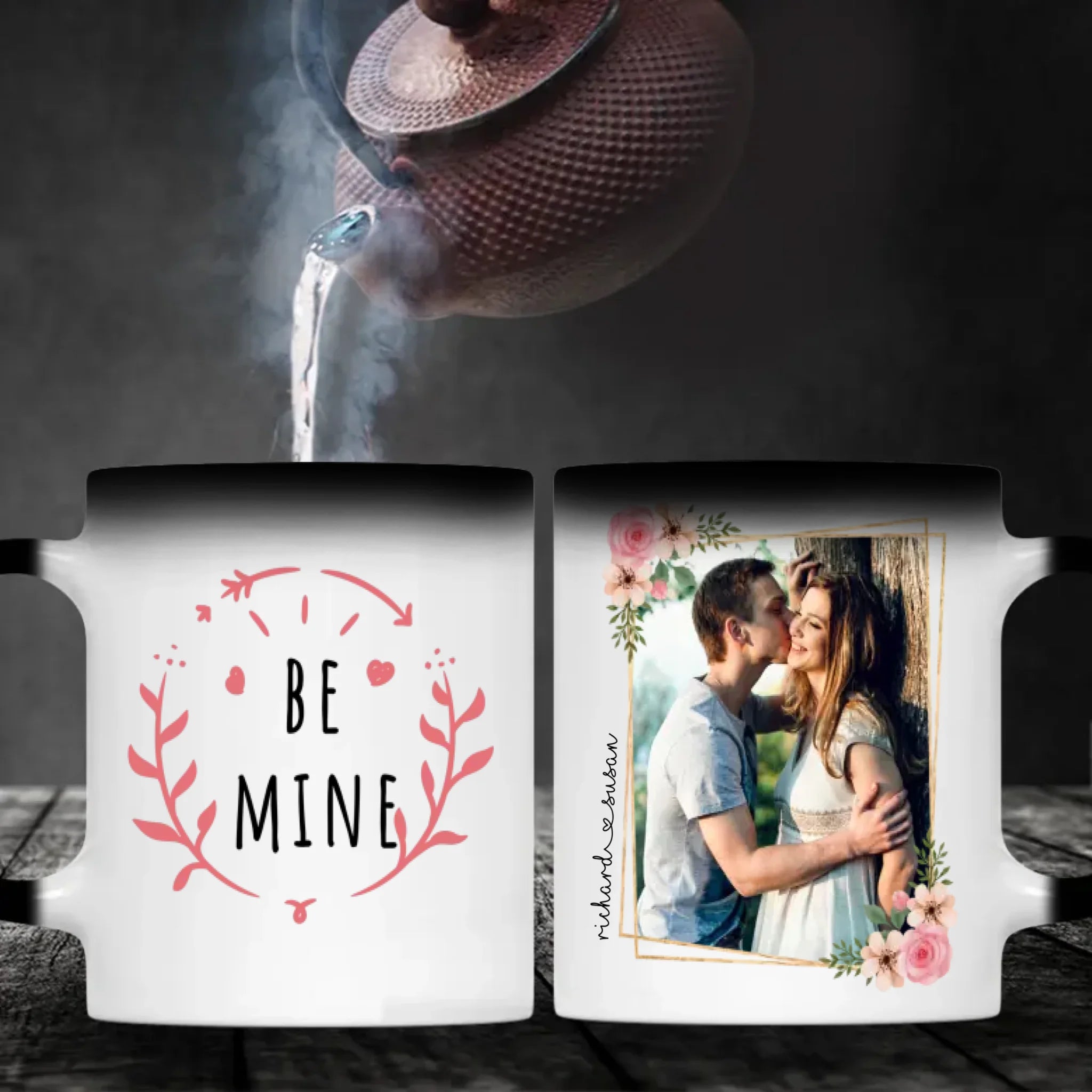 Be Mine Couple Mug with Custom Photo A Romantic Personalized Gift for Your Loved One - 89Prints
