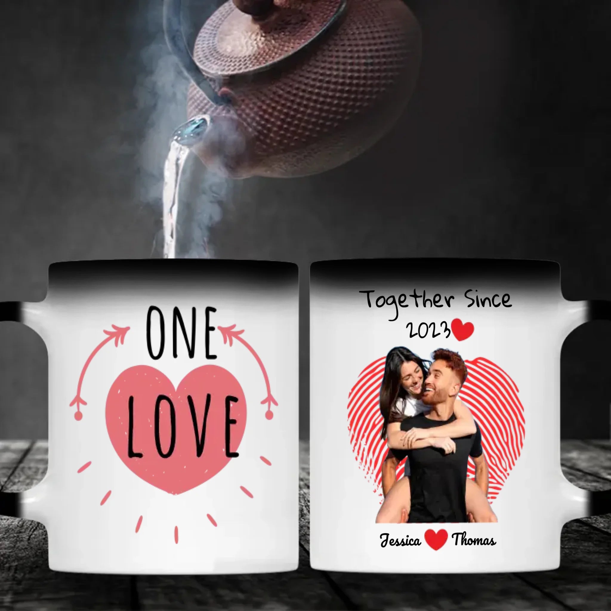 One Love and Together Since Couple Photo Mug A Custom Romantic Gift for Couples  -  89Prints