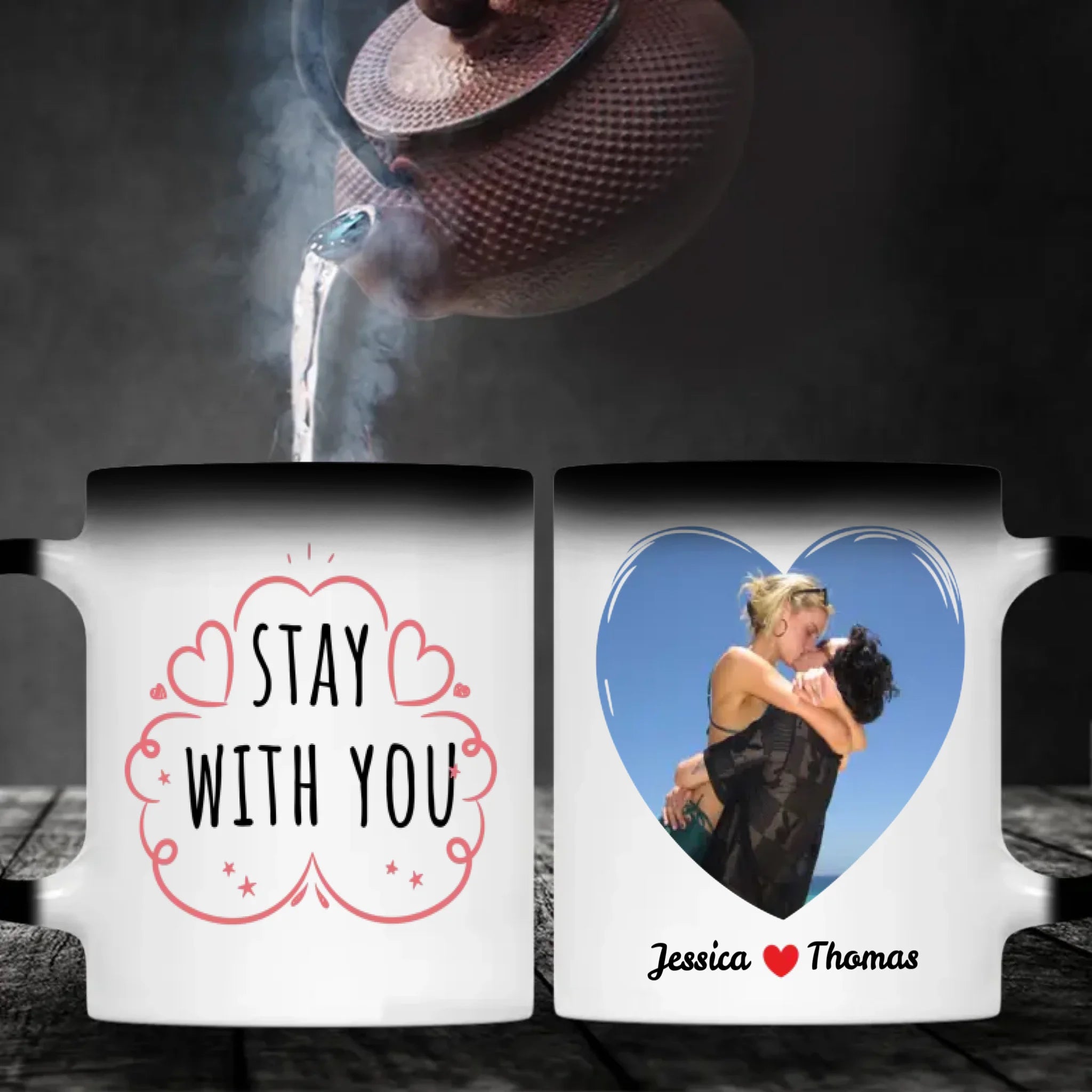 Stay With You Couple Mug Personalized Magic Photo Mug A Unique Gift for Couples - 89Prints