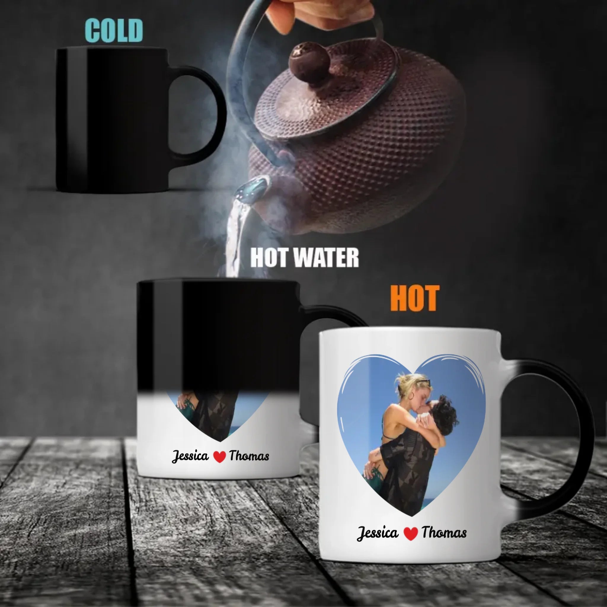 Stay With You Couple Mug Personalized Magic Photo Mug A Unique Gift for Couples - 89Prints