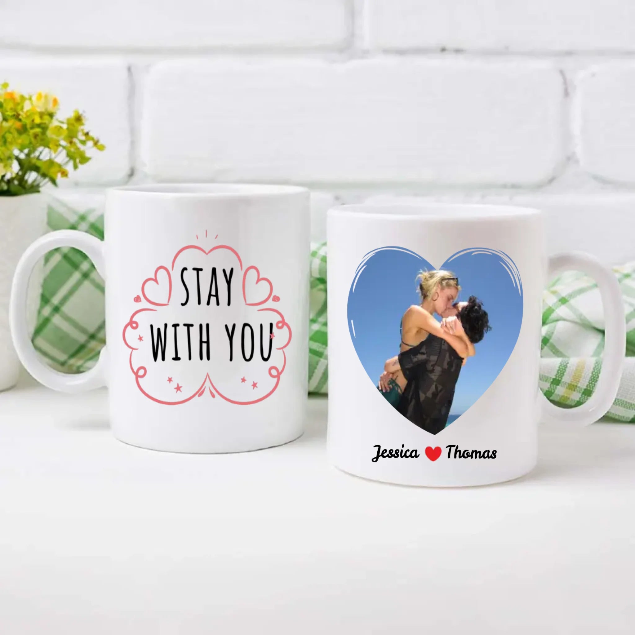 Stay With You Couple Mug Personalized Magic Photo Mug A Unique Gift for Couples - 89Prints