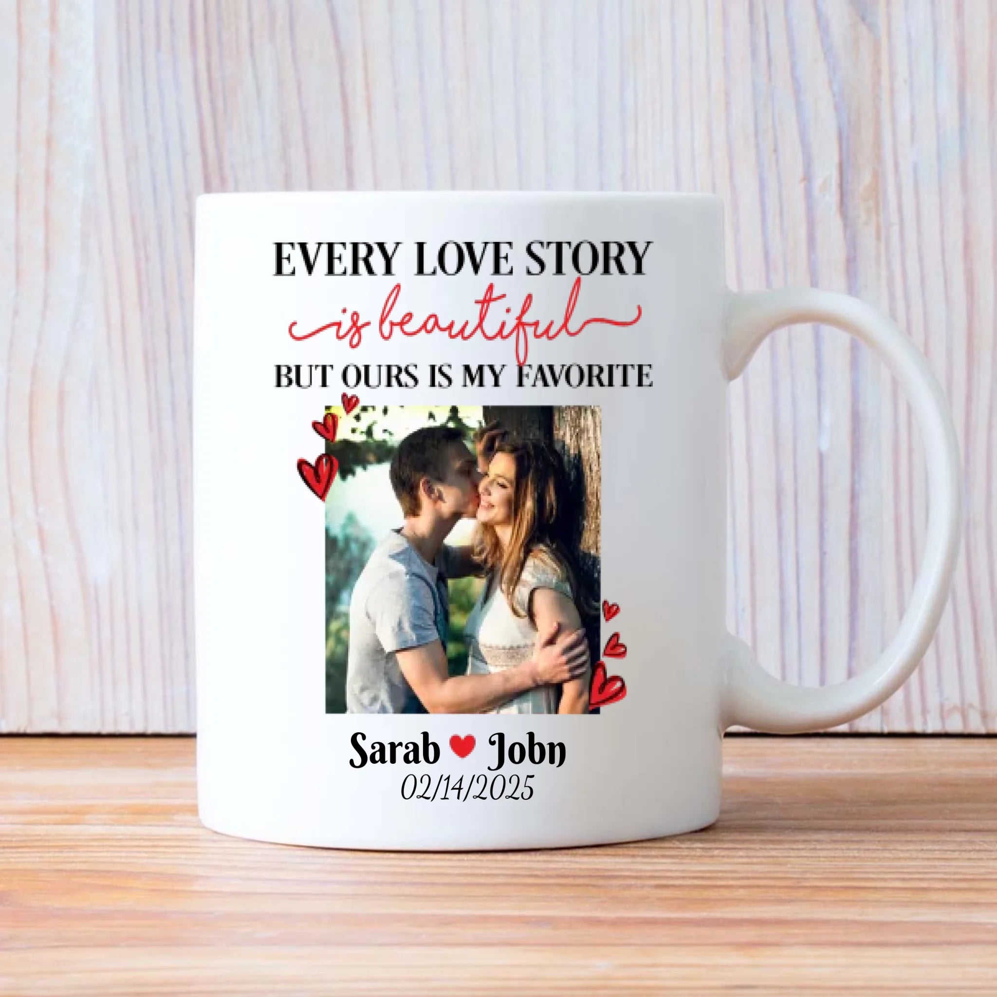 Personalized Couple Mug with Photo and Romantic Quote A Thoughtful Gift for Couples
