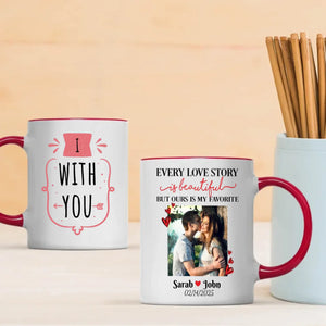 Personalized Couple Mug with Photo and Romantic Quote A Thoughtful Gift for Couples