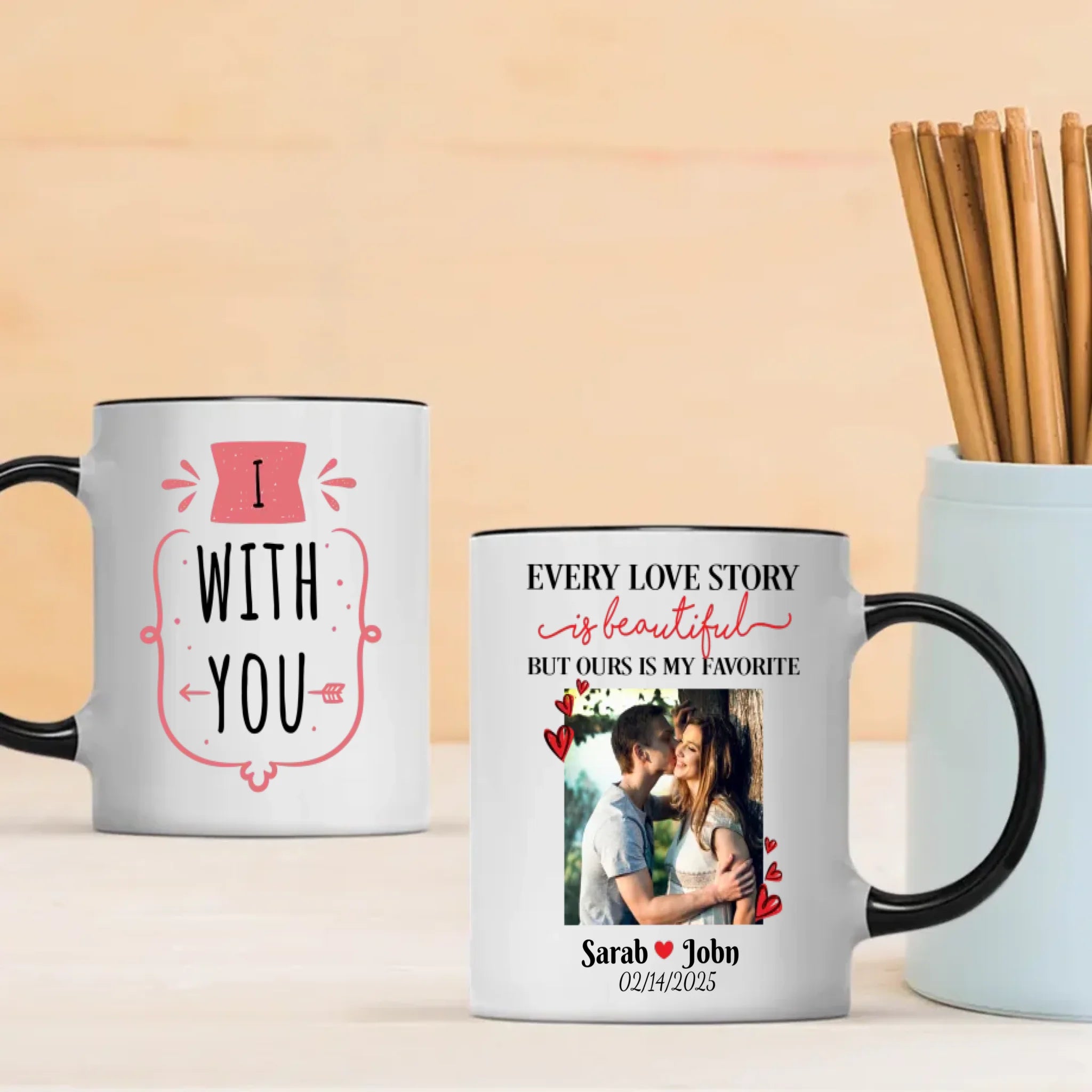 Personalized Couple Mug with Photo and Romantic Quote A Thoughtful Gift for Couples