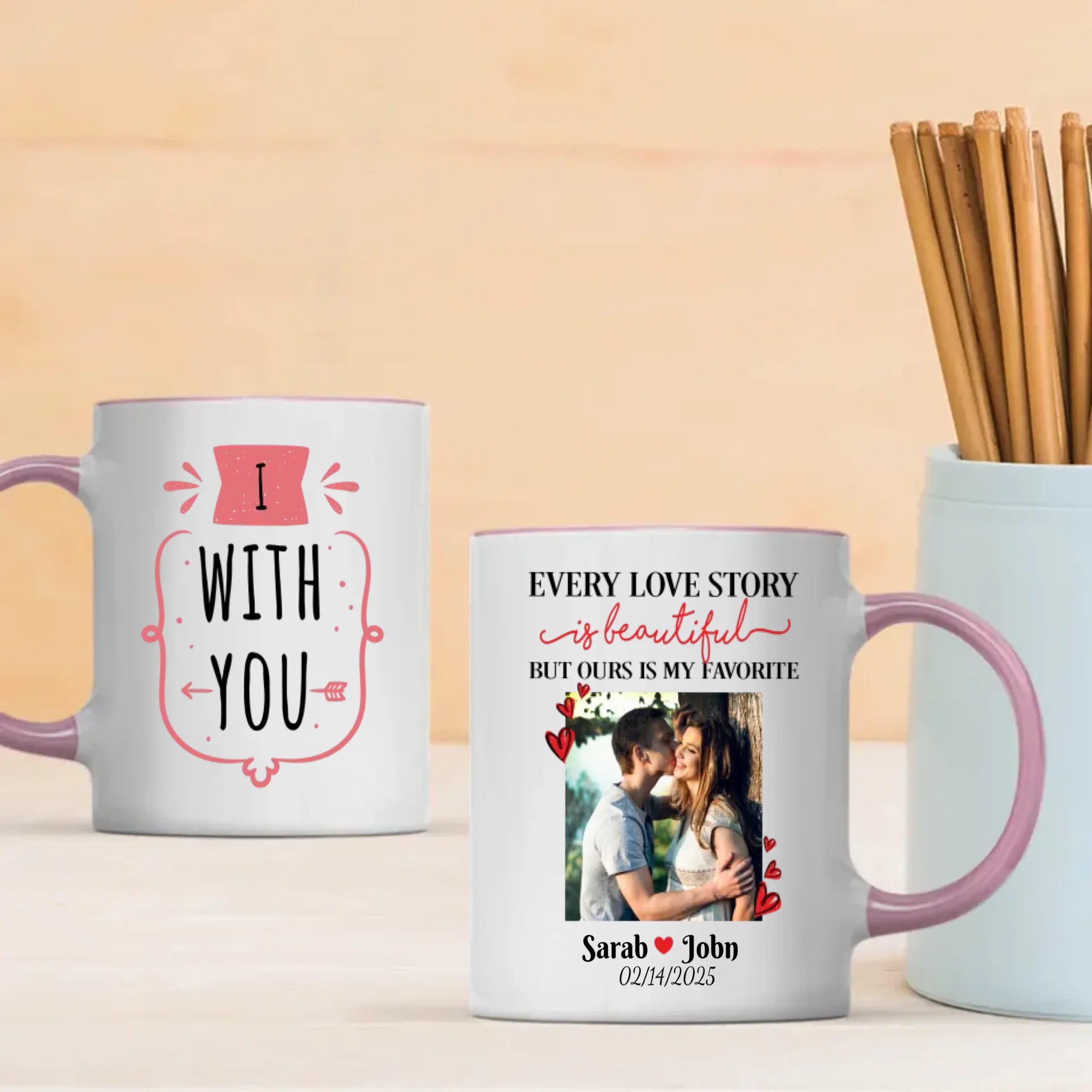 Personalized Couple Mug with Photo and Romantic Quote A Thoughtful Gift for Couples