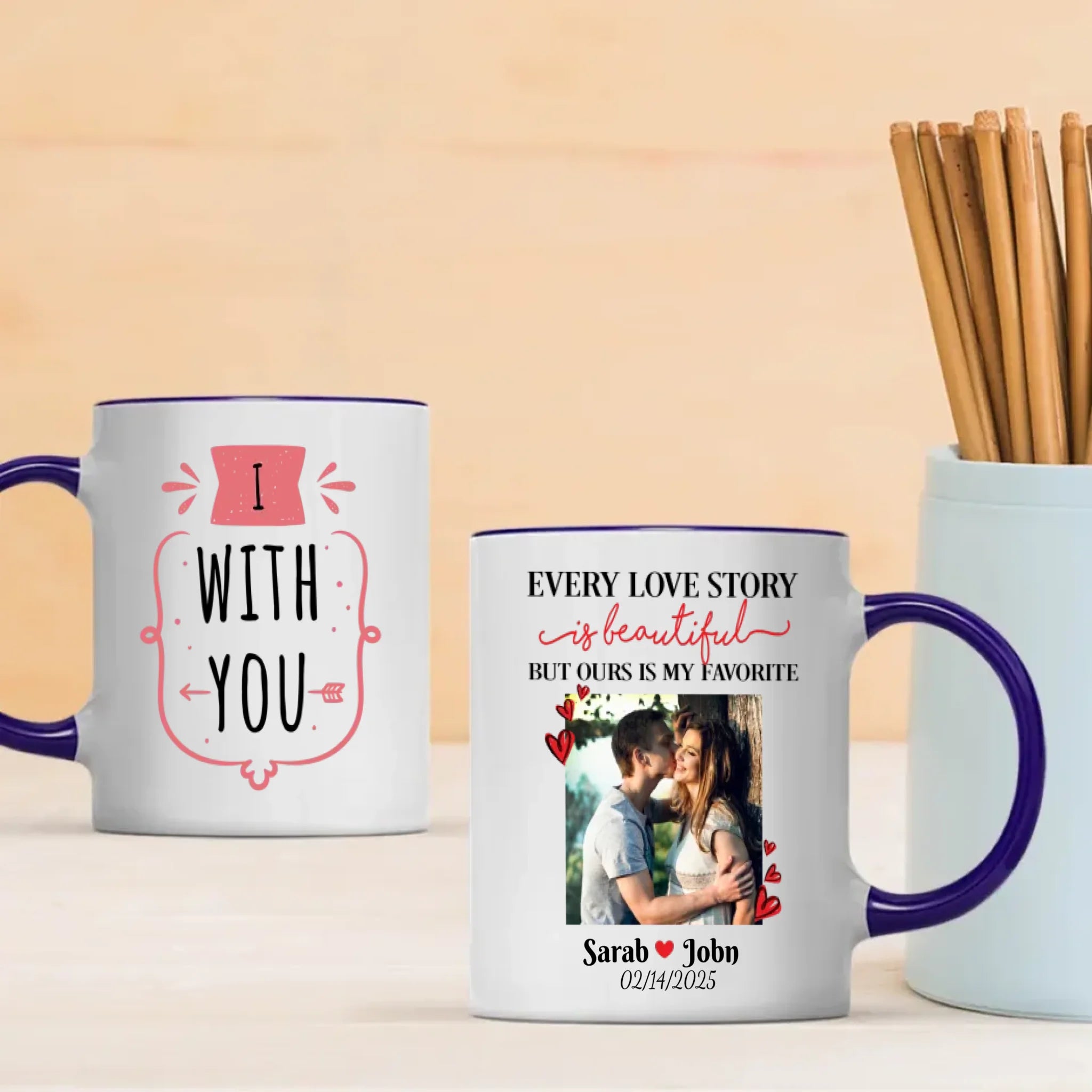 Personalized Couple Mug with Photo and Romantic Quote A Thoughtful Gift for Couples