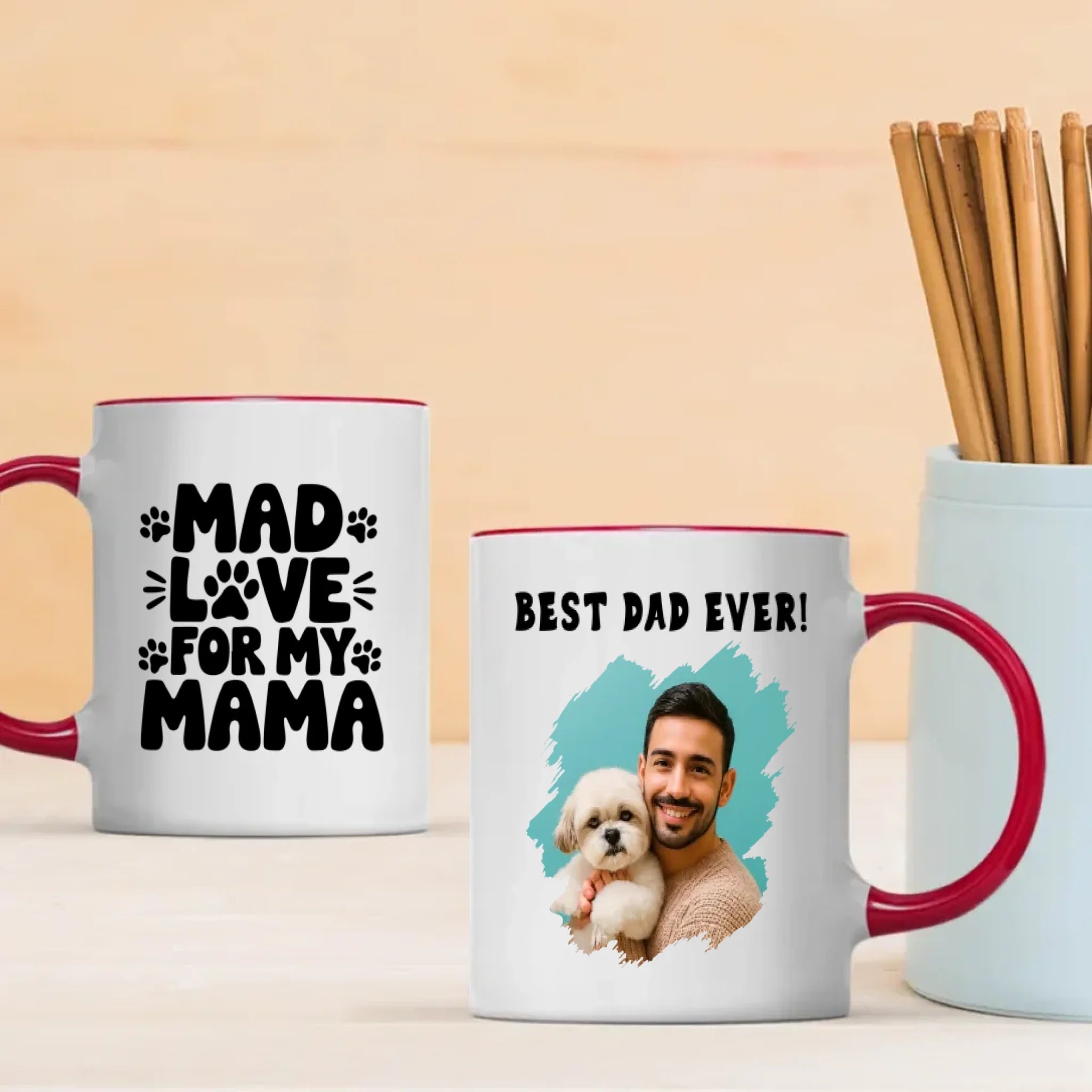 Funny Gift for Proud Pet Dads – Best Dad Ever Mug – 89Prints
