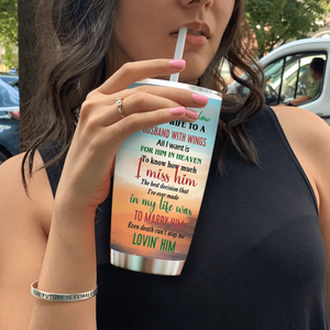 Forever My Love – Husband in Heaven Memorial Tumbler - 89Prints
