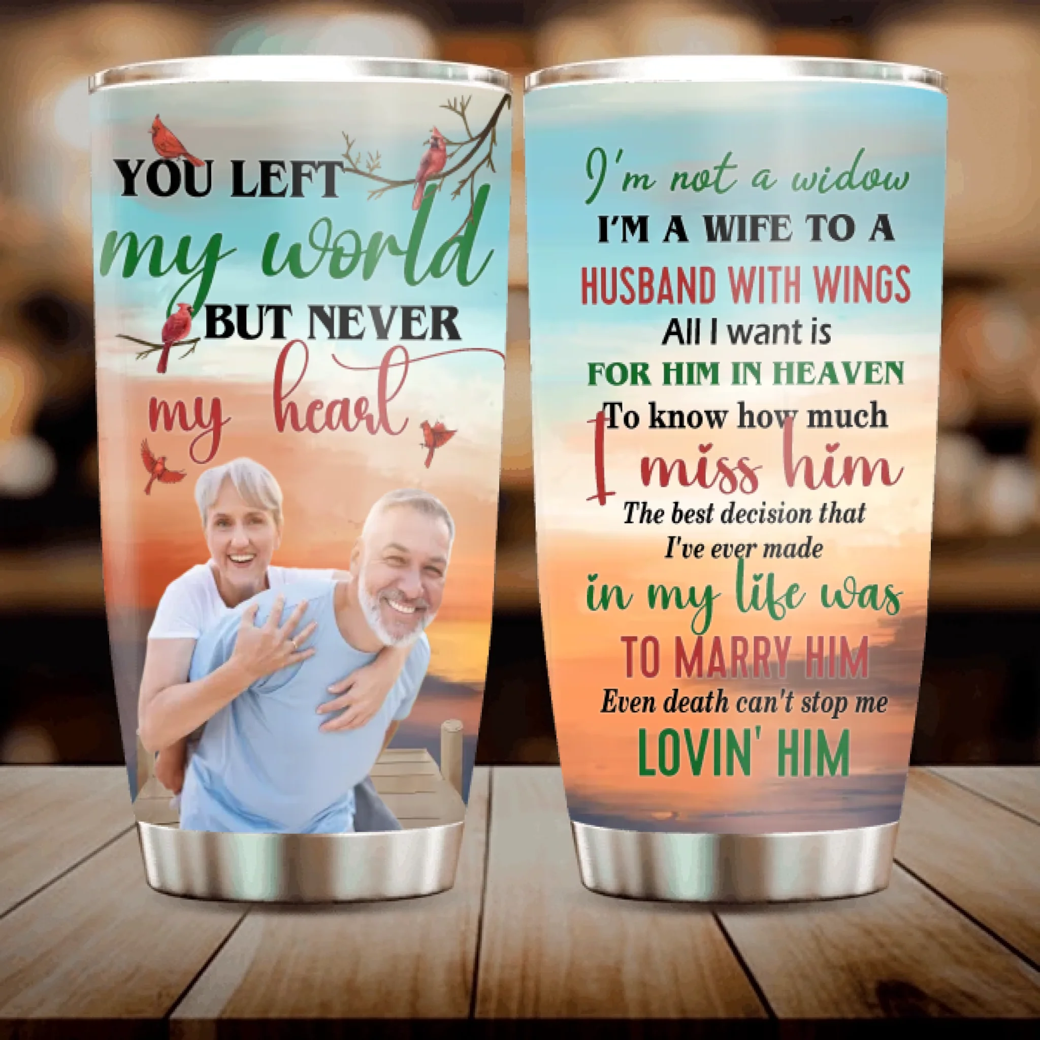 Forever My Love – Husband in Heaven Memorial Tumbler - 89Prints