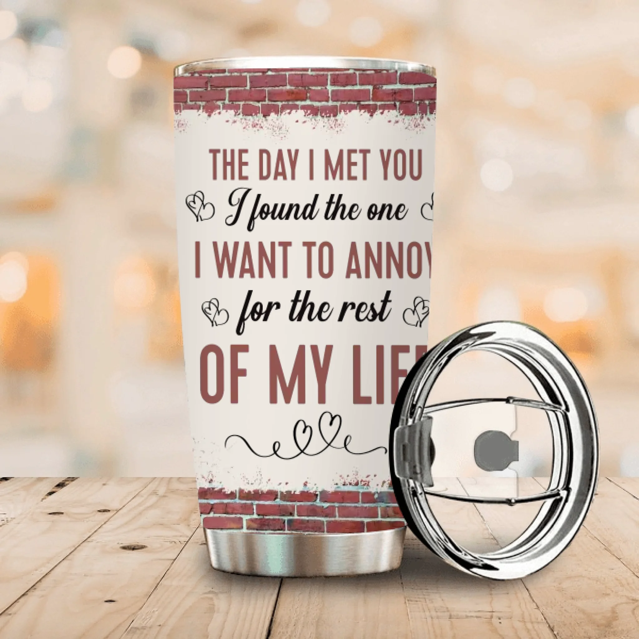 Personalized Tumbler with Names & Photo - To My Beloved Spouse - 89Prints