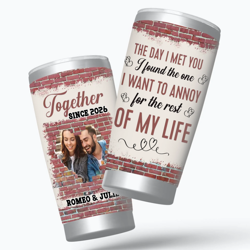 Personalized Tumbler with Names & Photo - To My Beloved Spouse - 89Prints