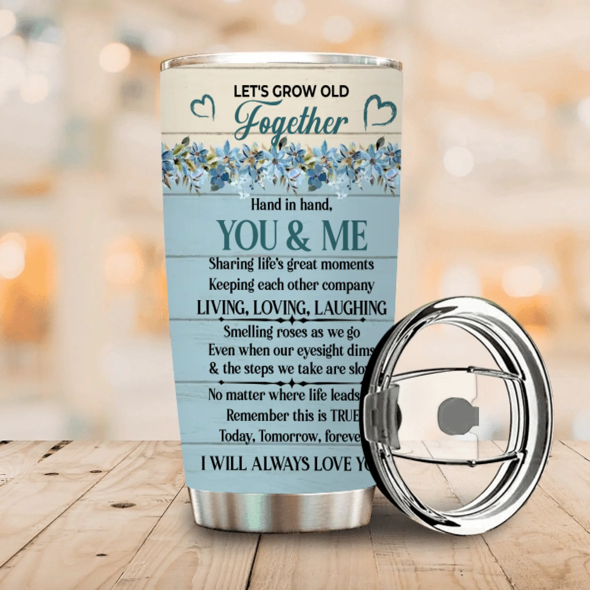 Husband and Wife Tumbler – You & Me Custom Gift with Names and Picture - 89Prints