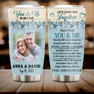 Husband and Wife Tumbler – You & Me Custom Gift with Names and Picture - 89Prints