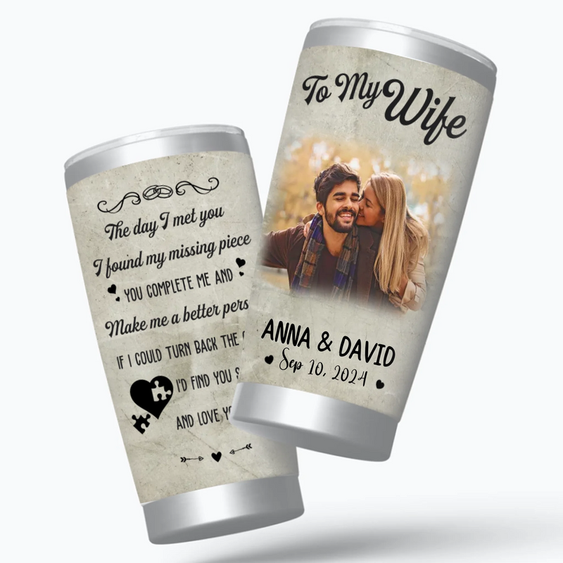 To My Wife Tumbler – You & Me Personalized Gift from Husband - 89Prints