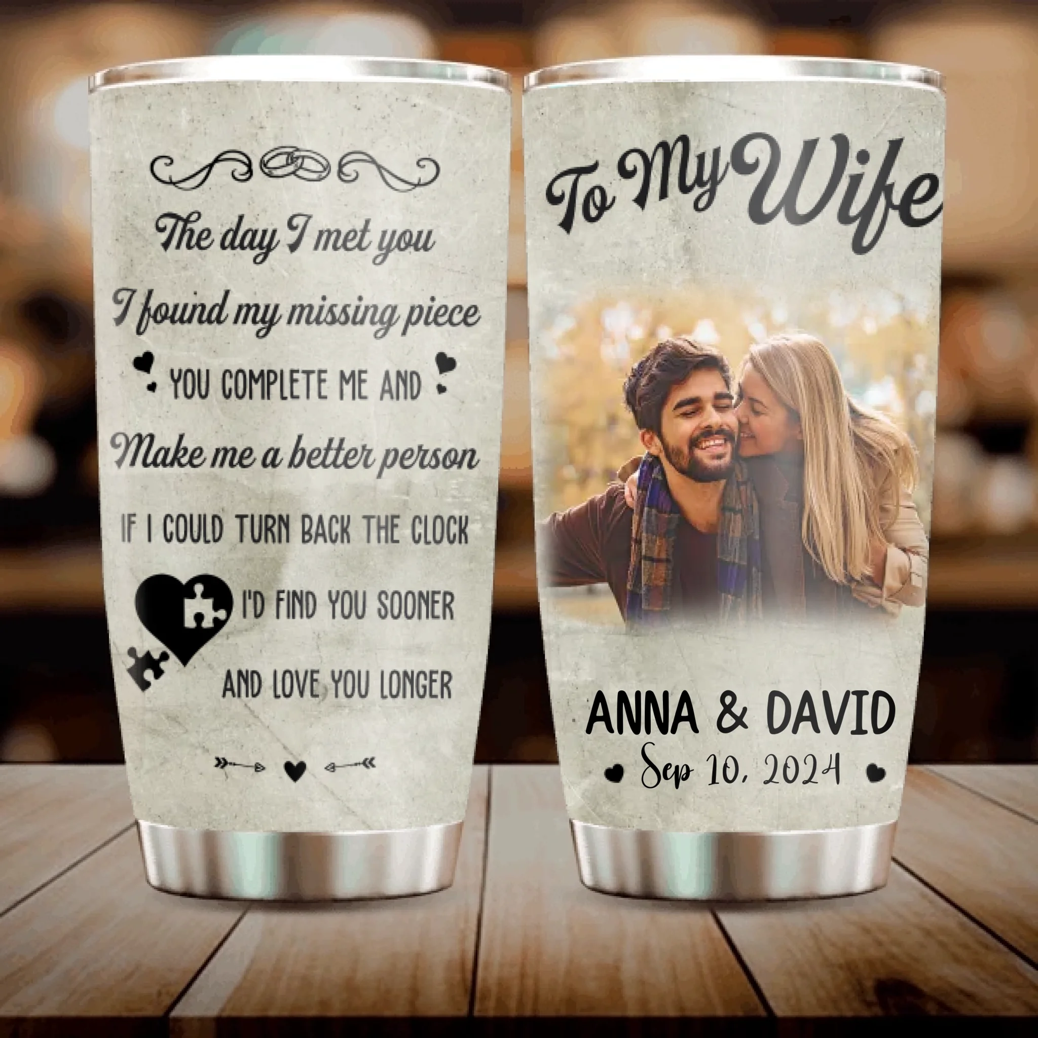 To My Wife Tumbler – You & Me Personalized Gift from Husband - 89Prints