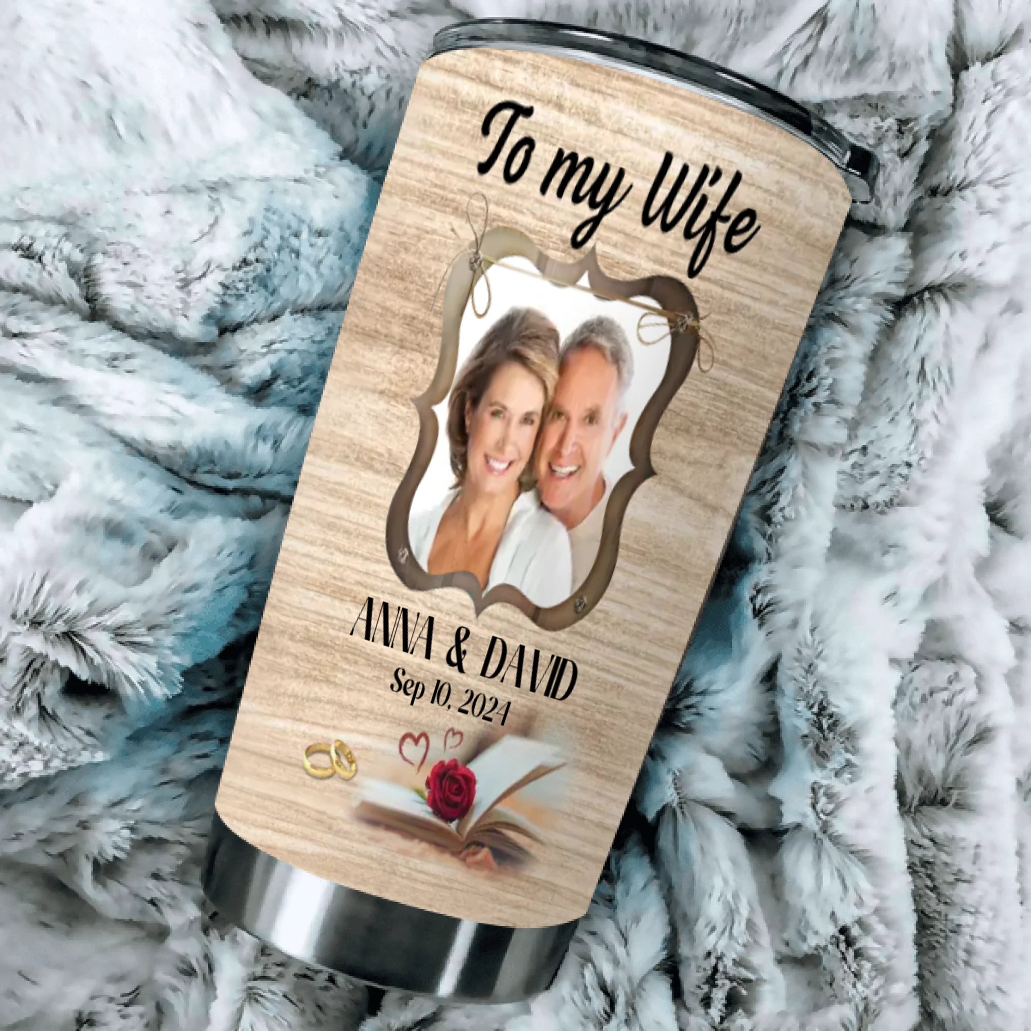 To My Wife Personalized Tumbler – You & Me Anniversary Gift - 89Prints