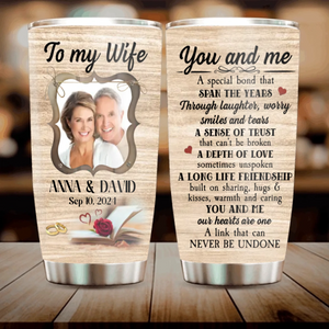 To My Wife Personalized Tumbler – You & Me Anniversary Gift - 89Prints