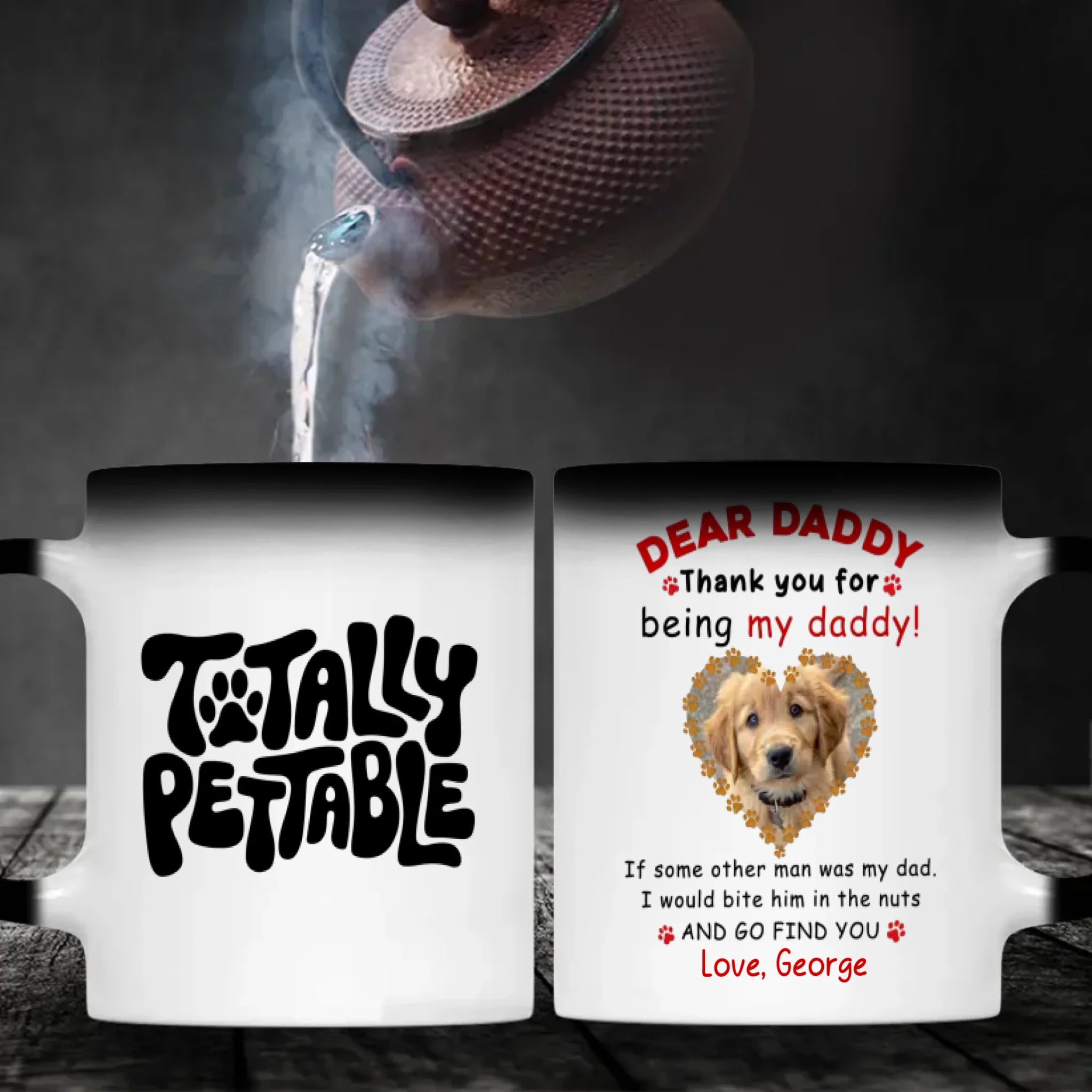 Cute Personalized Gift from the Dog – Thank You for Being My Daddy Mug – 89Prints