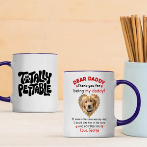 Cute Personalized Gift from the Dog – Thank You for Being My Daddy Mug – 89Prints