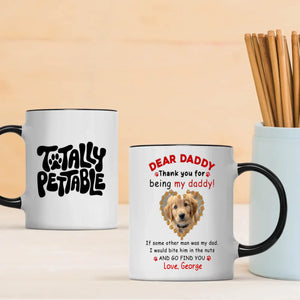 Cute Personalized Gift from the Dog – Thank You for Being My Daddy Mug – 89Prints