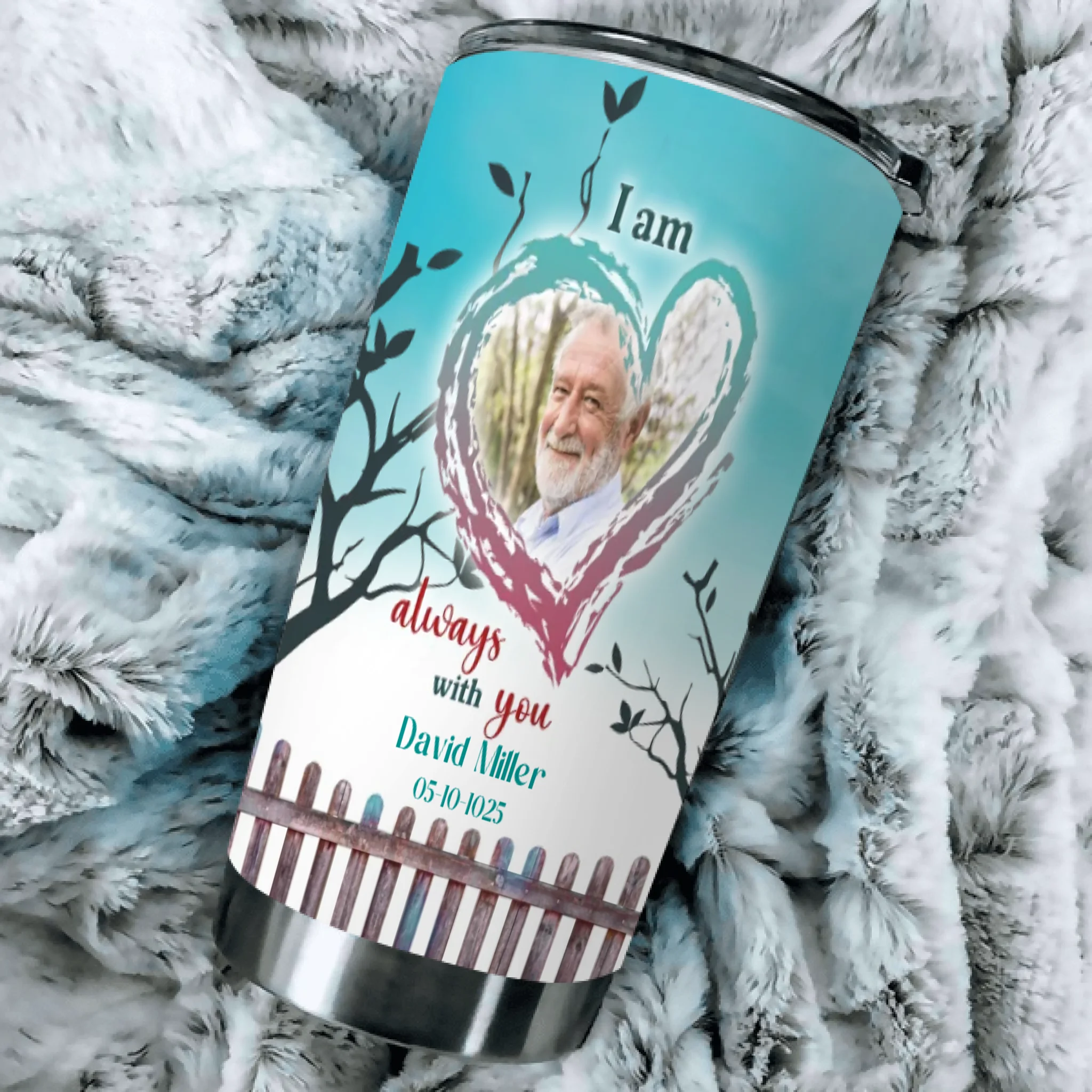 Forever in My Heart – Personalized Memorial Tumbler for Loved Ones - 89Prints