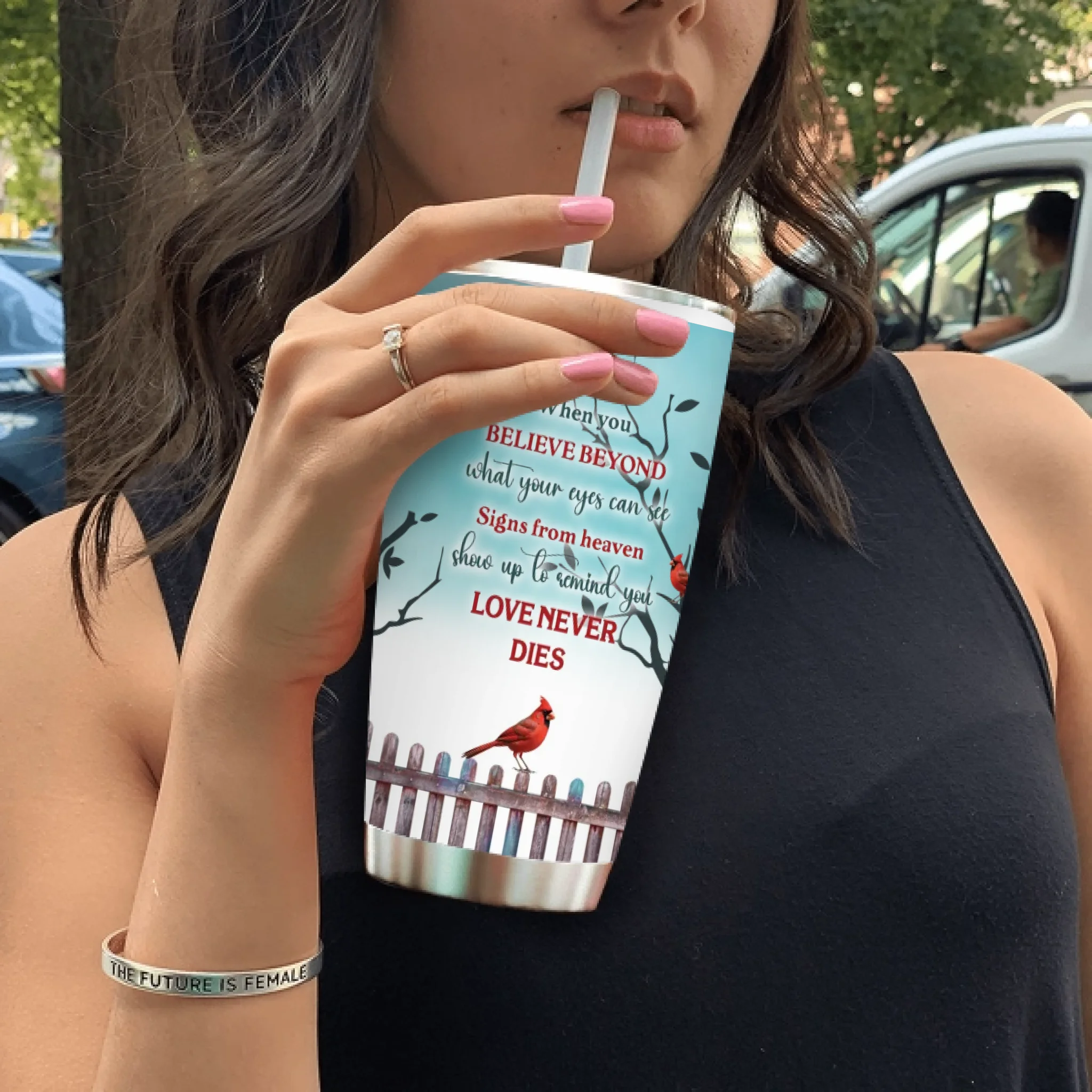 Forever in My Heart – Personalized Memorial Tumbler for Loved Ones - 89Prints